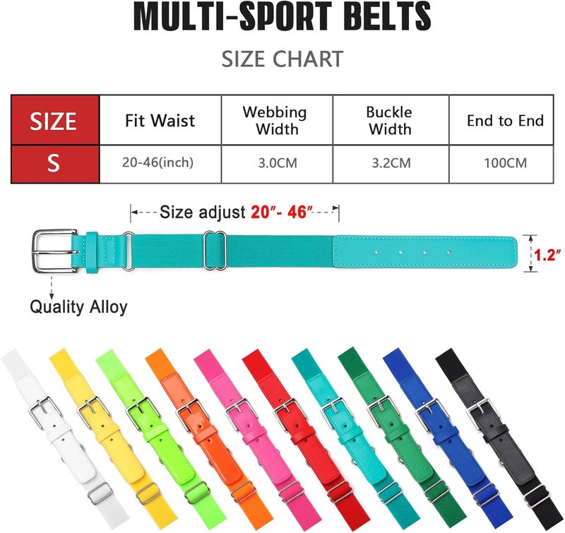 UnFader Elastic Baseball Softball Belt for Youth Boys Girl, Size Adjustable Stretch Belt - Image 3